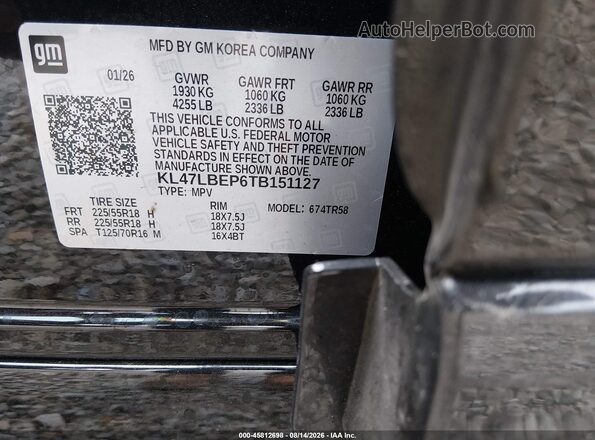 KL47LBEP6TB151127 2026 BUICK OTHER Black Engine compartment view