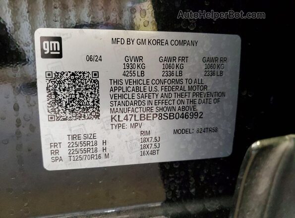 KL47LBEP8SB046992 2025 BUICK OTHER Black ძრავის განყოფილების ხედი