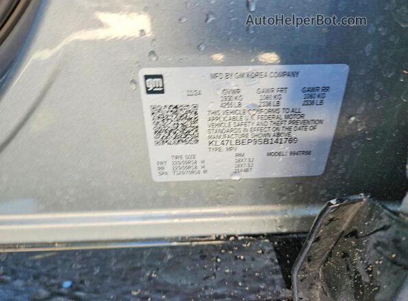 KL47LBEP9SB141769 2025 BUICK OTHER Silver Vista de la etiqueta del VIN