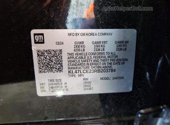 KL47LCE23RB203784 2024 BUICK OTHER Черный Вид подкапотного пространства