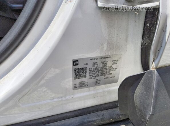 KL4AMBS21RB119934 2024 BUICK ENCORE White Vista de la etiqueta del VIN