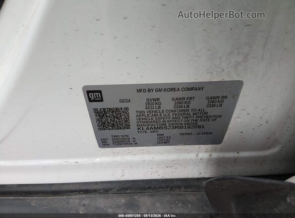 KL4AMBS23RB182081 2024 BUICK ENCORE White Widok komory silnika