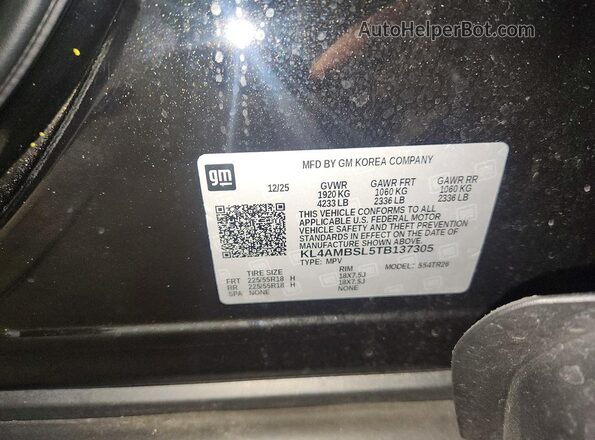 KL4AMBSL5TB137305 2026 BUICK ENCORE Black Widok wnętrza 360 stopni