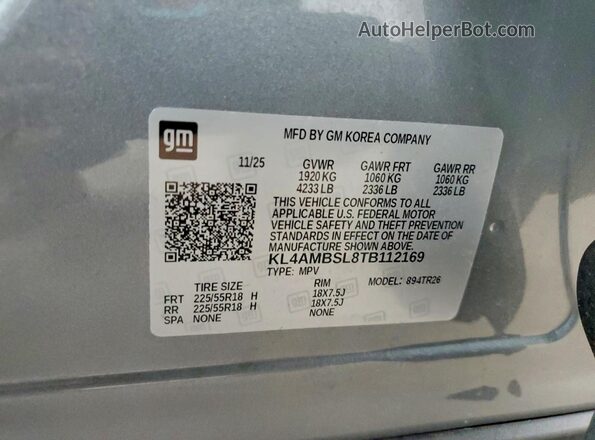 KL4AMBSL8TB112169 2026 BUICK ENCORE Gray Engine compartment view
