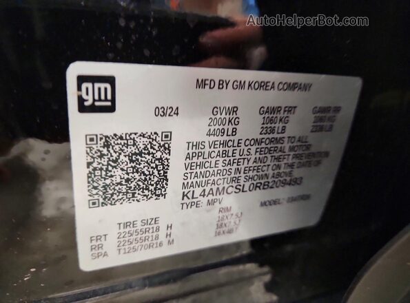 KL4AMCSL0RB209493 2024 BUICK ENCORE Black Սալոնի 360 աստիճան տեսք