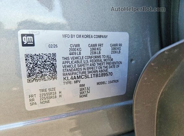KL4AMCSL1TB189570 2026 BUICK ENCORE Silver Engine compartment view