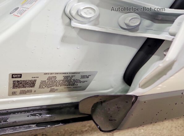 KL4AMCSL6TB223874 2026 BUICK ENCORE White VIN sticker view