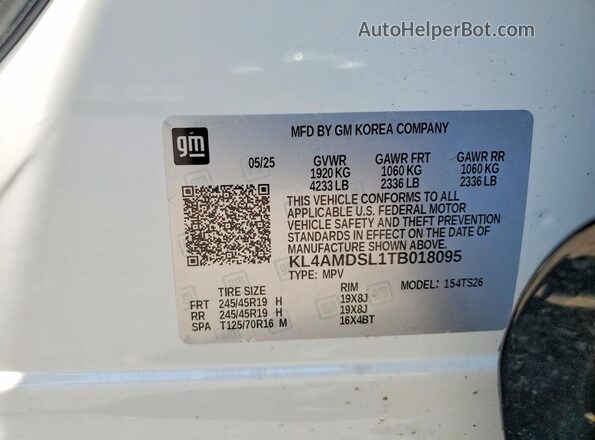 KL4AMDSL1TB018095 2026 BUICK ENCORE White Engine compartment view