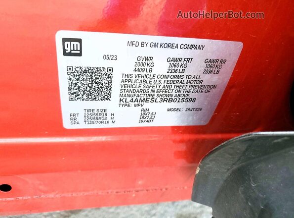 KL4AMESL3RB015598 2024 BUICK ENCORE Orange სალონის 360-გრადუსიანი ხედი
