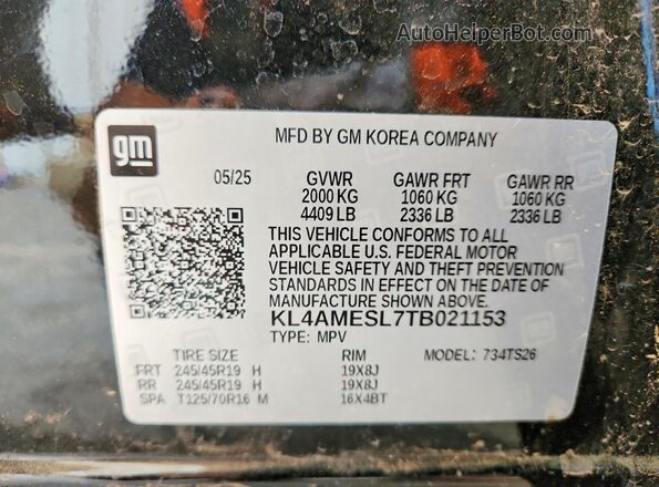 KL4AMESL7TB021153 2026 BUICK ENCORE Black სალონის 360-გრადუსიანი ხედი