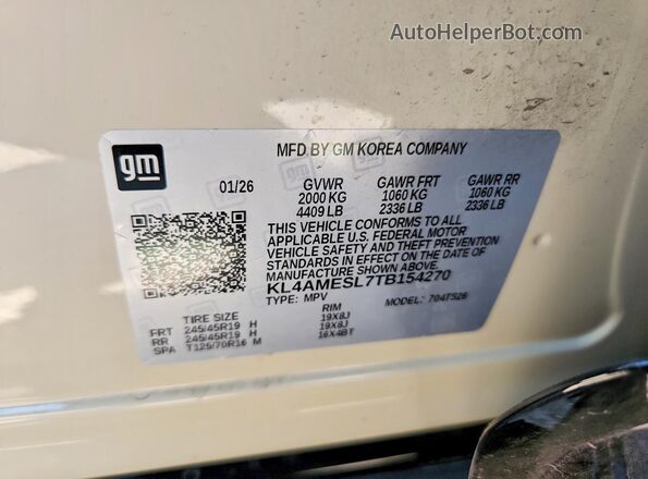 KL4AMESL7TB154270 2026 BUICK ENCORE Gray Widok komory silnika