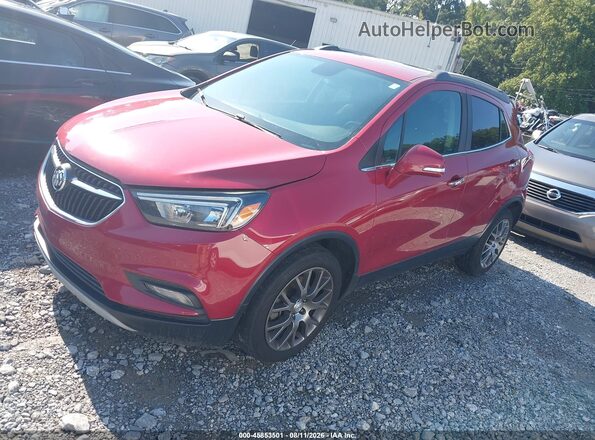 KL4CJ1SB0HB200305 2017 BUICK ENCORE Red წინა მარცხენა ხედი სამი მეოთხედიდან