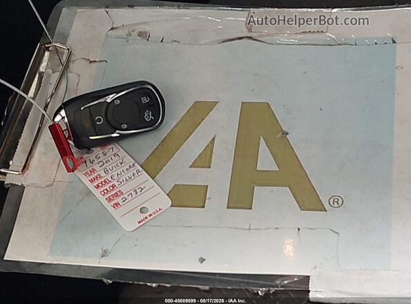 KL4CJ1SB5KB712732 2019 BUICK ENCORE Silver Առջևի վահանակի տեսք