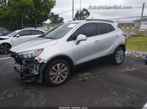 KL4CJASB1KB773818 2019 BUICK ENCORE Silver Առջևի ձախ երեք քառորդ տեսարան