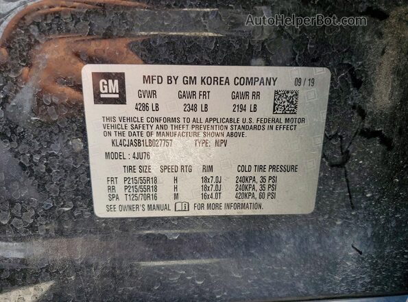 KL4CJASB1LB027757 2020 BUICK ENCORE Черный Вид подкапотного пространства