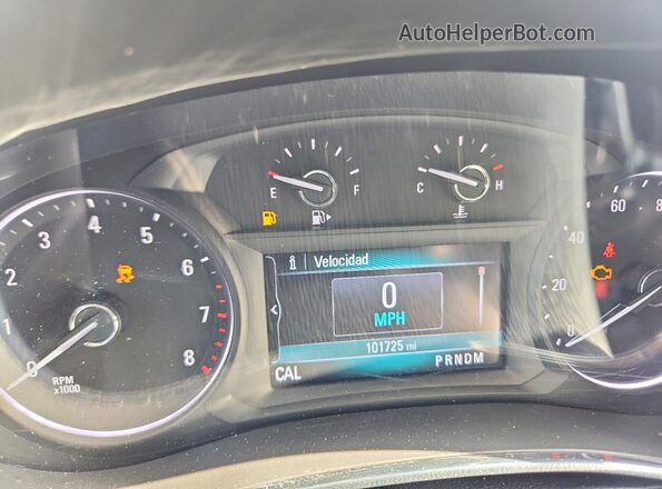 KL4CJASB2JB555403 2018 BUICK ENCORE Серебряный Вид щитка приборов