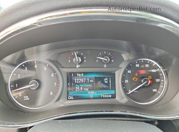 KL4CJASB3HB214053 2017 BUICK ENCORE White Instrument cluster view
