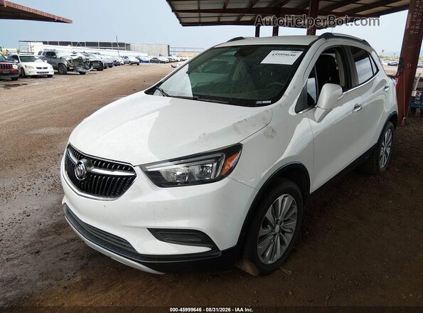 KL4CJASB3JB627175 2018 BUICK ENCORE White წინა მარცხენა ხედი სამი მეოთხედიდან