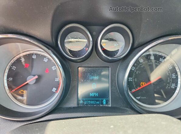 KL4CJASB4GB698166 2016 BUICK ENCORE Charcoal Вид щитка приладів