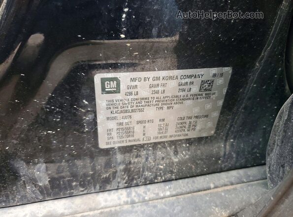 KL4CJASB5LB027552 2020 BUICK ENCORE Black VIN sticker view