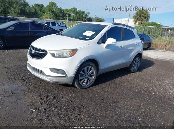 KL4CJASB6HB043945 2017 BUICK ENCORE White წინა მარცხენა ხედი სამი მეოთხედიდან