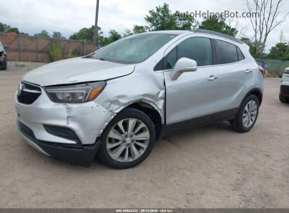 KL4CJASB6JB575993 2018 BUICK ENCORE Серебряный Передняя левая четверть