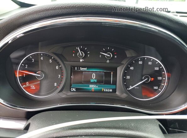 KL4CJASB6JB634296 2018 BUICK ENCORE Gray Вид щитка приладів