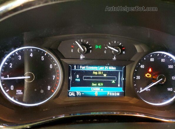 KL4CJASB6JB705884 2018 BUICK ENCORE Silver Instrument cluster view