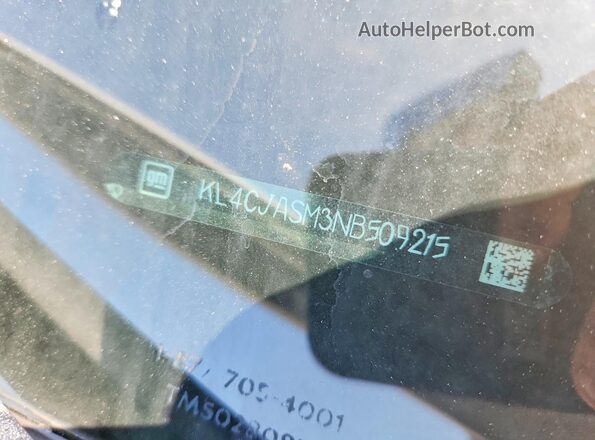 KL4CJASM3NB509215 2022 BUICK ENCORE White VIN sticker view