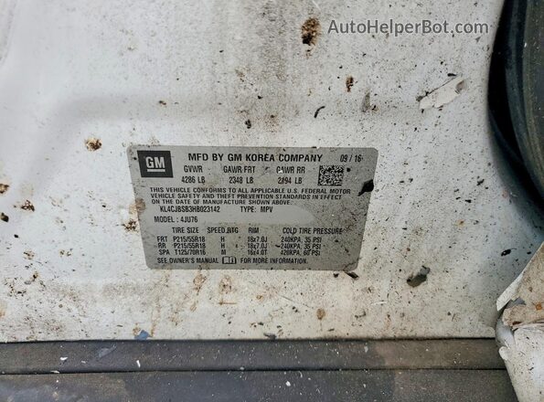 KL4CJBSB3HB023142 2017 BUICK ENCORE White Engine compartment view