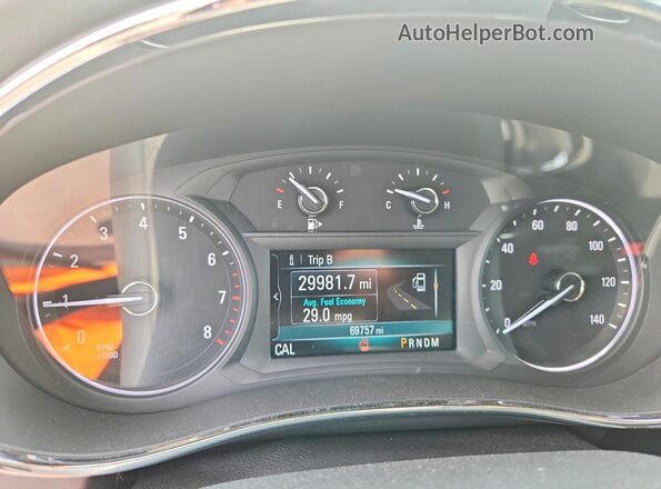 KL4CJCSB0HB206438 2017 BUICK ENCORE White Вид щитка приладів