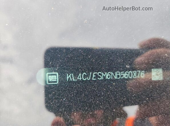 KL4CJESM6NB560876 2022 BUICK ENCORE Black Вид наклейки з VIN-кодом
