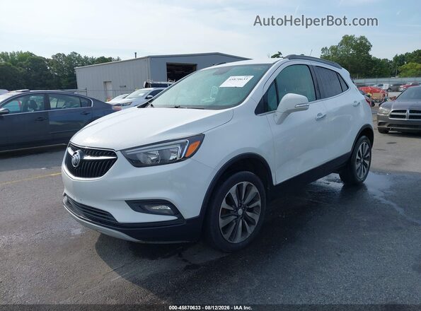 KL4CJFSBXJB510948 2018 BUICK ENCORE White წინა მარცხენა ხედი სამი მეოთხედიდან
