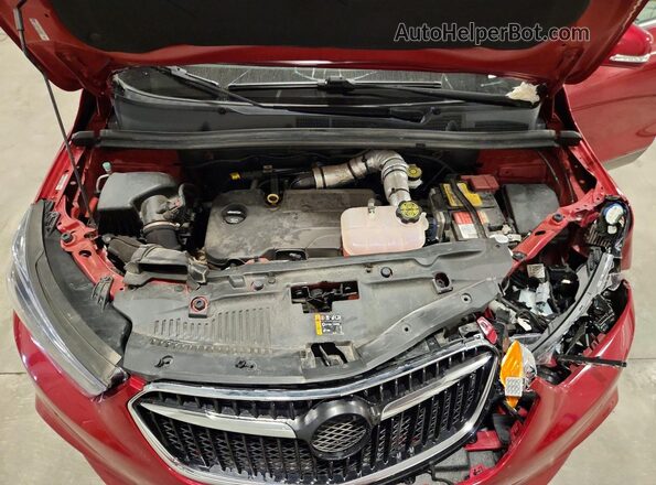 KL4CJGSM1KB759261 2019 BUICK ENCORE Maroon ძრავის განყოფილების ხედი