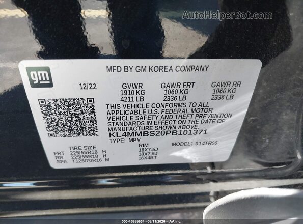 KL4MMBS20PB101371 2023 BUICK ENCORE Черный Вид подкапотного пространства