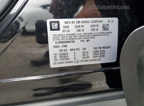 KL4MMBS26MB072051 2021 BUICK ENCORE Black Вид підкапотного простору