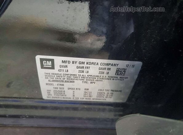 KL4MMBS28LB083809 2020 BUICK ENCORE Black Engine compartment view