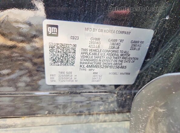 KL4MMBS29PB156465 2023 BUICK ENCORE Black ძრავის განყოფილების ხედი