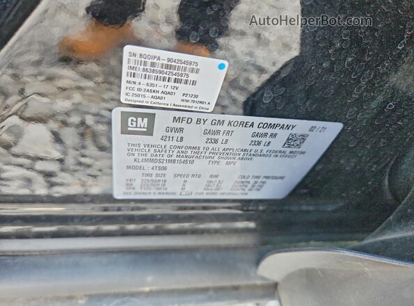 KL4MMDS21MB154510 2021 BUICK ENCORE Black Вид наклейки з VIN-кодом
