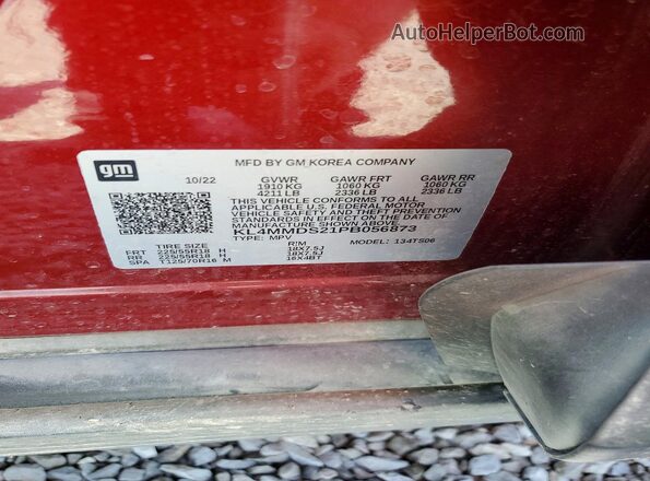 KL4MMDS21PB056873 2023 BUICK ENCORE Red Панорамний вид салону 360°