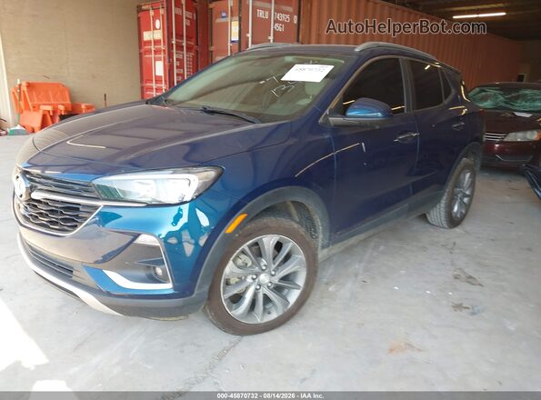 KL4MMDS22MB134492 2021 BUICK ENCORE Blue წინა მარცხენა ხედი სამი მეოთხედიდან