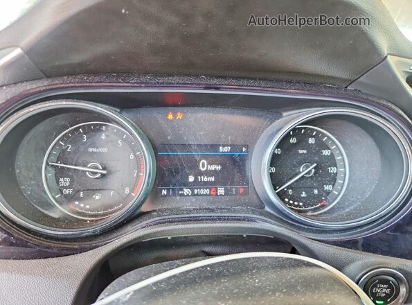 KL4MMESL2LB066207 2020 BUICK ENCORE Gray ხელსაწყოთა პანელის ხედი