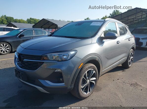 KL4MMESL5MB135618 2021 BUICK ENCORE Gray Առջևի ձախ երեք քառորդ տեսարան