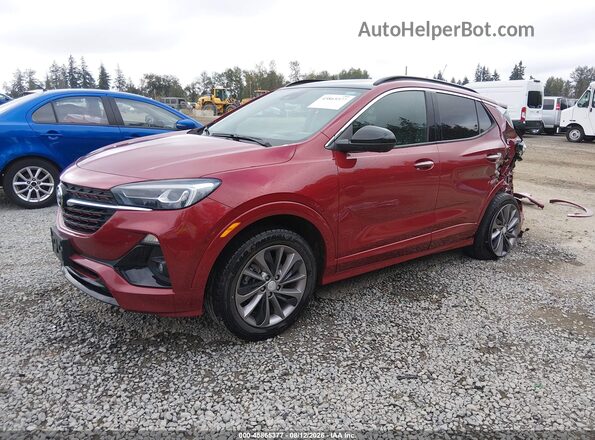 KL4MMGSL2MB040509 2021 BUICK ENCORE Red წინა მარცხენა ხედი სამი მეოთხედიდან