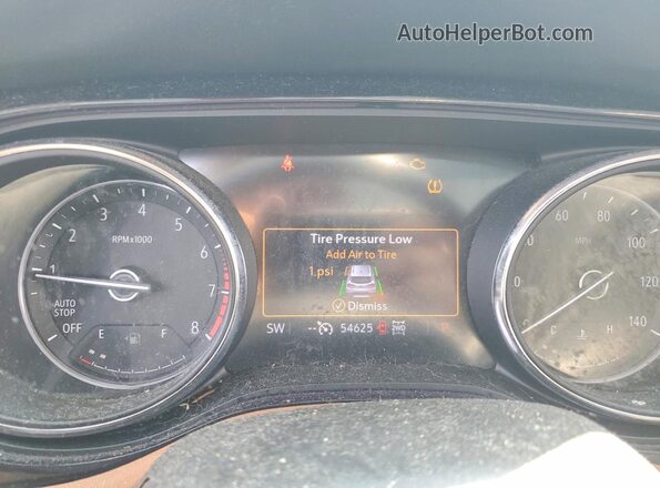 KL4MMGSL5LB040485 2020 BUICK ENCORE White Вид щитка приладів