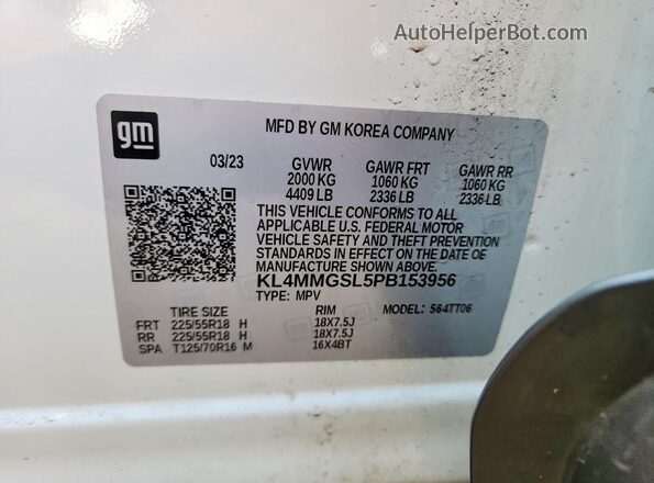 KL4MMGSL5PB153956 2023 BUICK ENCORE White სალონის 360-გრადუსიანი ხედი
