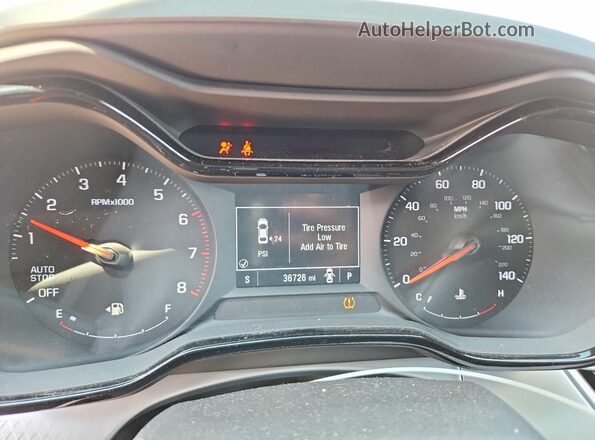 KL77LFE22RC232627 2024 CHEVROLET TRAX Silver Instrument cluster view