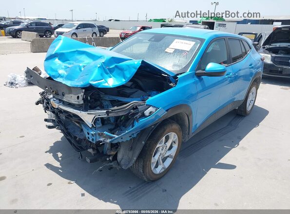 KL77LFEP7SC196015 2025 CHEVROLET TRAX Blue წინა მარცხენა ხედი სამი მეოთხედიდან