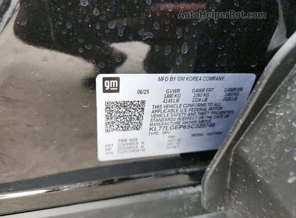 KL77LGEP6SC320748 2025 CHEVROLET TRAX Black 360 interior view