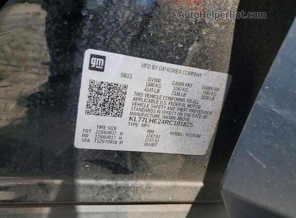 KL77LHE24RC101825 2024 CHEVROLET TRAX Черный Панорамный вид салона 360°